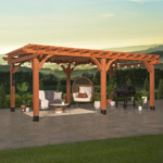 Backyard Discovery Beaumont Cedar Pergola, 20 ft x 12 ft, with PowerPort