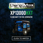 DuroMax XP13000HXT Tri-Fuel Portable Generator, 13,000 W, Electric Start, CO Alert